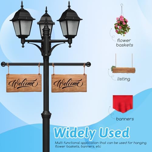 Outdoor Lamp Post Cross Arm Black Stainless Steel 22 in, alternate view 2
