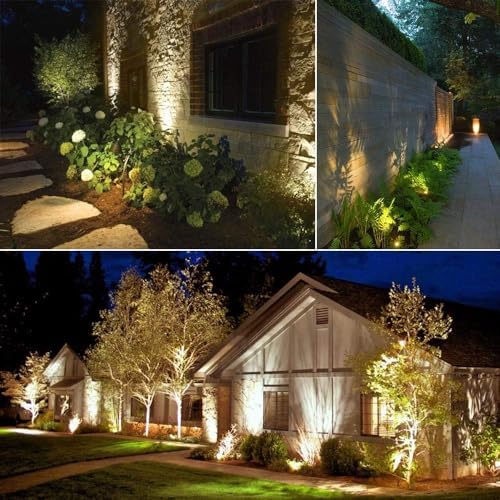 Outdoor Landscape Lighting, 12 Pack LED Spot Lights Kit, Warm White in Warm White, alternate view 6
