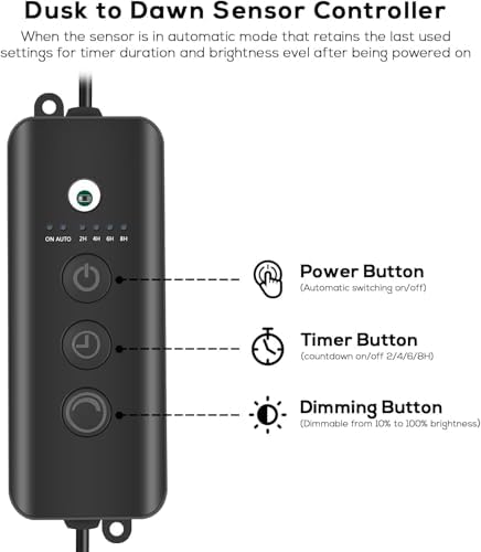 Outdoor Landscape Lighting with Dusk to Dawn Sensor Controller, 4 Pack, alternate view 4