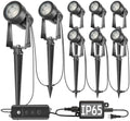 Outdoor Landscape Lighting with Dusk to Dawn Sensor Controller, 8 Pack