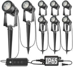 Outdoor Landscape Lighting with Dusk to Dawn Sensor Controller, 8 Pack