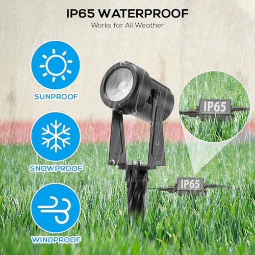 Outdoor Landscape Lighting with Dusk to Dawn Sensor Controller, 8 Pack, alternate view 4