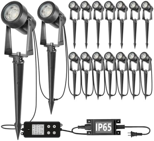 Outdoor Landscape Spotlights, Dusk to Dawn Sensor Control, 16 Pack