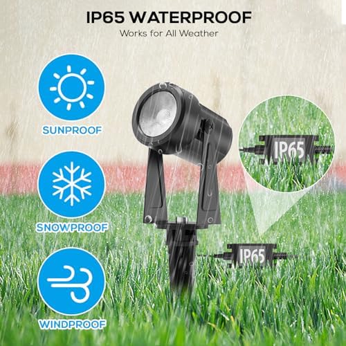 Outdoor Landscape Spotlights, Dusk to Dawn Sensor Control, 16 Pack, alternate view 5