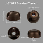 Outdoor Light Mounting Plate with 1/2" NPT for Tree and Wall, alternate view 2