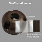 Outdoor Light Mounting Plate with 1/2" NPT for Tree and Wall, alternate view 3