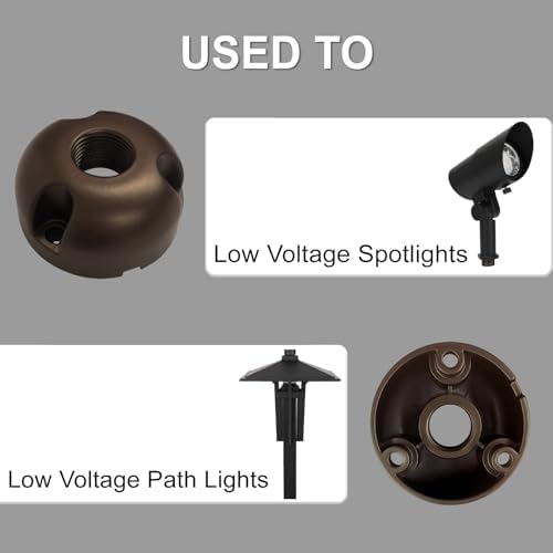 Outdoor Light Mounting Plate with 1/2" NPT for Tree and Wall, alternate view 4