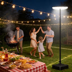 Outdoor Light Pole with Fillable Base, 8ft Cast Iron Lamp Post, 5-Section Heavy Duty Adjustable Pole for Garden, alternate