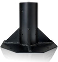 Outdoor Light Post Base for 3 inch Surface Mount Post, Heavy Duty Metal Flange Anchor Base, Black Pier Mount