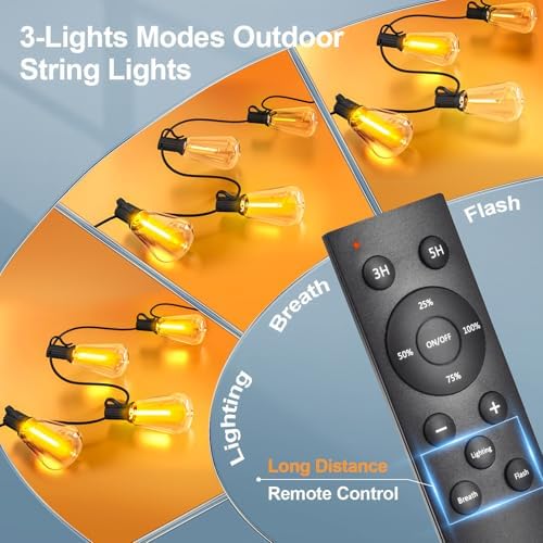 Outdoor Lights String Patio Outside - 100ft 30M LED Waterproof Light ST38, alternate view 2