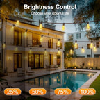 Outdoor Lights String Patio Outside - 100ft 30M LED Waterproof Light ST38, alternate view 4