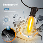 Outdoor Lights String Patio Outside - 100ft 30M LED Waterproof Light ST38, alternate view 6