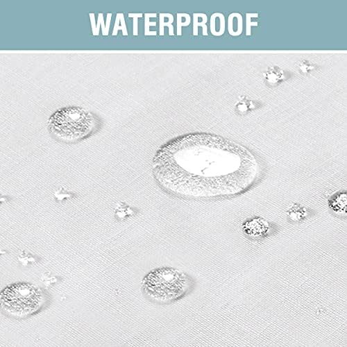Outdoor Linen Sheer Curtains for Patio Waterproof - Indoor/Outdoor Divider Privacy Added Light Filtering Porch, alternate