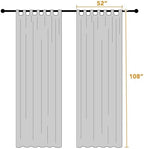 Outdoor Linen Sheer Curtains for Patio Waterproof - Indoor/Outdoor Divider Privacy Added Light Filtering Porch, alternate