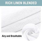 Outdoor Linen Sheer Curtains for Patio Waterproof - Indoor/Outdoor Divider Privacy Added Light Filtering Porch, alternate