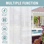 Outdoor Linen Sheer Curtains for Patio Waterproof - Indoor/Outdoor Divider Privacy Added Light Filtering Porch, alternate