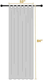 Outdoor Linen Sheer Curtains for Patio Waterproof - Outdoor Divider Privacy Added Light Filtering Porch Decor, alternate view