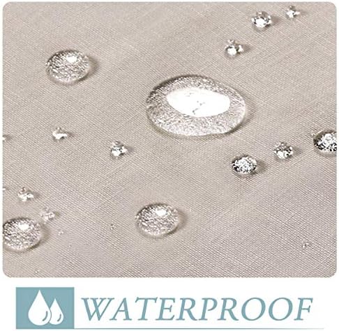 Outdoor Linen Sheer Curtains for Patio Waterproof - Outdoor Divider Privacy Added Light Filtering Porch Decor, alternate view