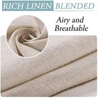 Outdoor Linen Sheer Curtains for Patio Waterproof - Outdoor Divider Privacy Added Light Filtering Porch Decor, alternate view