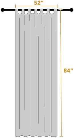 Outdoor Linen Sheer Curtains for Patio Waterproof - Outdoor Divider Privacy Added Light Filtering Porch Decor, alternate view