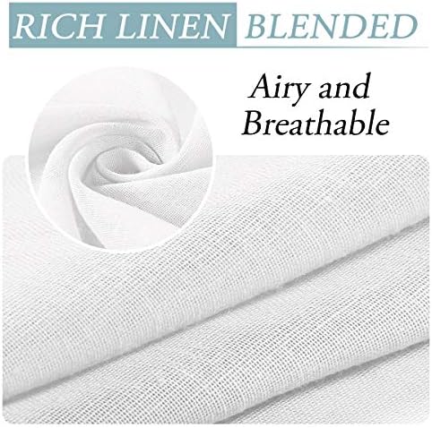 Outdoor Linen Sheer Curtains for Patio Waterproof - Outdoor Divider Privacy Added Light Filtering Porch Decor, alternate view