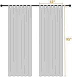 Outdoor Linen Sheer Curtains for Patio Waterproof - Outdoor Divider Privacy Added Light Filtering Porch Decor, alternate view