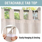 Outdoor Linen Sheer Curtains for Patio Waterproof - Outdoor Divider Privacy Added Light Filtering Porch Decor, alternate view