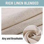 Outdoor Linen Sheer Curtains for Patio Waterproof - Outdoor Divider Privacy Added Light Filtering Porch Decor, alternate view