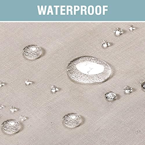 Outdoor Linen Sheer Curtains for Patio Waterproof - Outdoor Divider Privacy Added Light Filtering Porch Decor, alternate view