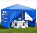 Outdoor Party Tent with 4pcs Sidewalls Blue 10'x10'