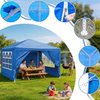 Outdoor Party Tent with 4pcs Sidewalls Blue 10'x10', alternate view 3