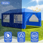Outdoor Party Tent with 6pcs Sidewalls Blue 10'x20', alternate view 4