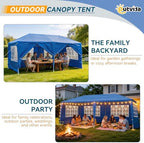 Outdoor Party Tent with 6pcs Sidewalls Blue 10'x20', alternate view 6