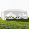 Outdoor Party Tent with 6pcs Sidewalls White 10'x20'