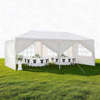 Outdoor Party Tent with 6pcs Sidewalls White 10'x20'