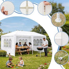 Outdoor Party Tent with 6pcs Sidewalls White 10'x20', alternate view 3