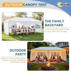 Outdoor Party Tent with 6pcs Sidewalls White 10'x20', alternate view 5