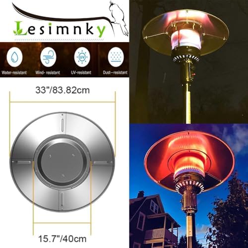 Outdoor Patio Heater Reflector Shield, Upgraded Aluminum Heat Reflector Top Replacement Dome Replacement Parts, alternate