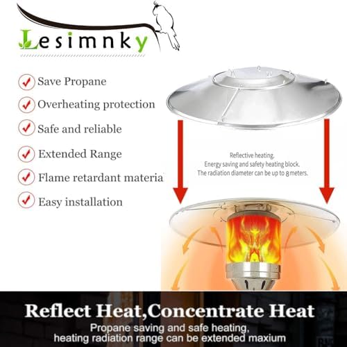Outdoor Patio Heater Reflector Shield, Upgraded Aluminum Heat Reflector Top Replacement Dome Replacement Parts, alternate