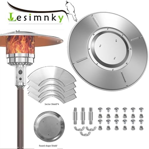 Outdoor Patio Heater Reflector Shield, Upgraded Aluminum Heat Reflector Top Replacement Dome Replacement Parts, alternate