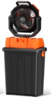 Outdoor Patio Misting Fan, High Velocity Oscillating Floor Fan with Garden Hose Hookup, Waterproof for Backyard