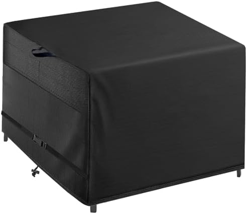 Outdoor Patio Square Table Cover 42 inch Black Heavy Duty Waterproof Cover