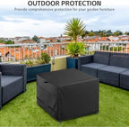 Outdoor Patio Square Table Cover 42 inch Black Heavy Duty Waterproof Cover, alternate view 7