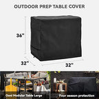 Outdoor Pizza Oven Table Cover - for Ooni Large Table, Black in Black, alternate view 3