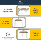 Outdoor Pop-Up Canopy Tent with 2 Sidewalls, Khaki, 10 x 10 Ft in 10 x 10 Ft in Khaki, alternate view 5