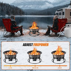 Outdoor Portable Propane Fire Pit, 19-Inch,60,000 BTU with Cover&Carry Kit, Camping Propane Fire Pits, Gas, alternate view 3