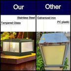 Outdoor Post Light 10X10 in, Column Light, Wired Lantern Column Lamp 110-240V(12-36V Replace Bulb), Garden, alternate view 2