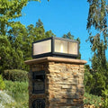 Outdoor Post Light,20X20 in Large Wired Lantern Column Lamp, Garden Light, for Mailbox, Flat Surface Patio