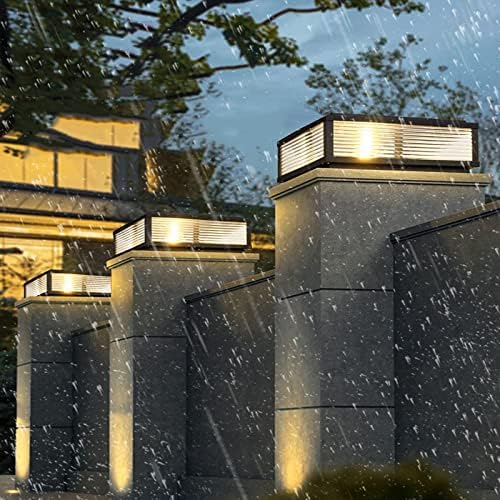 Outdoor Post Light 24X24 in, Column Light, Wired Lantern Column Lamp 110-240V(12-36V Replace Bulb), Garden, alternate view 4
