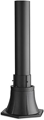 Outdoor Post Light Pole with Base, HWH Outside Lamp Post Accessories, Black Aluminum Mounting Pole and Base for